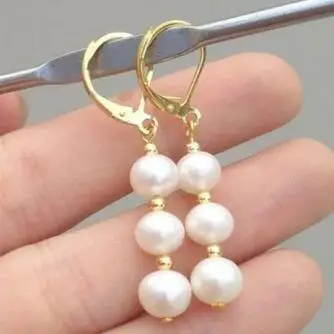 

AAA 8-9 мм круглые серьги AKOYA с фиолетовым жемчугом 14K