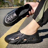 summer men sandals 2022 new solid color eva non slip hole shoes man casual sneakers home garden clogs outdoor beach water shoes