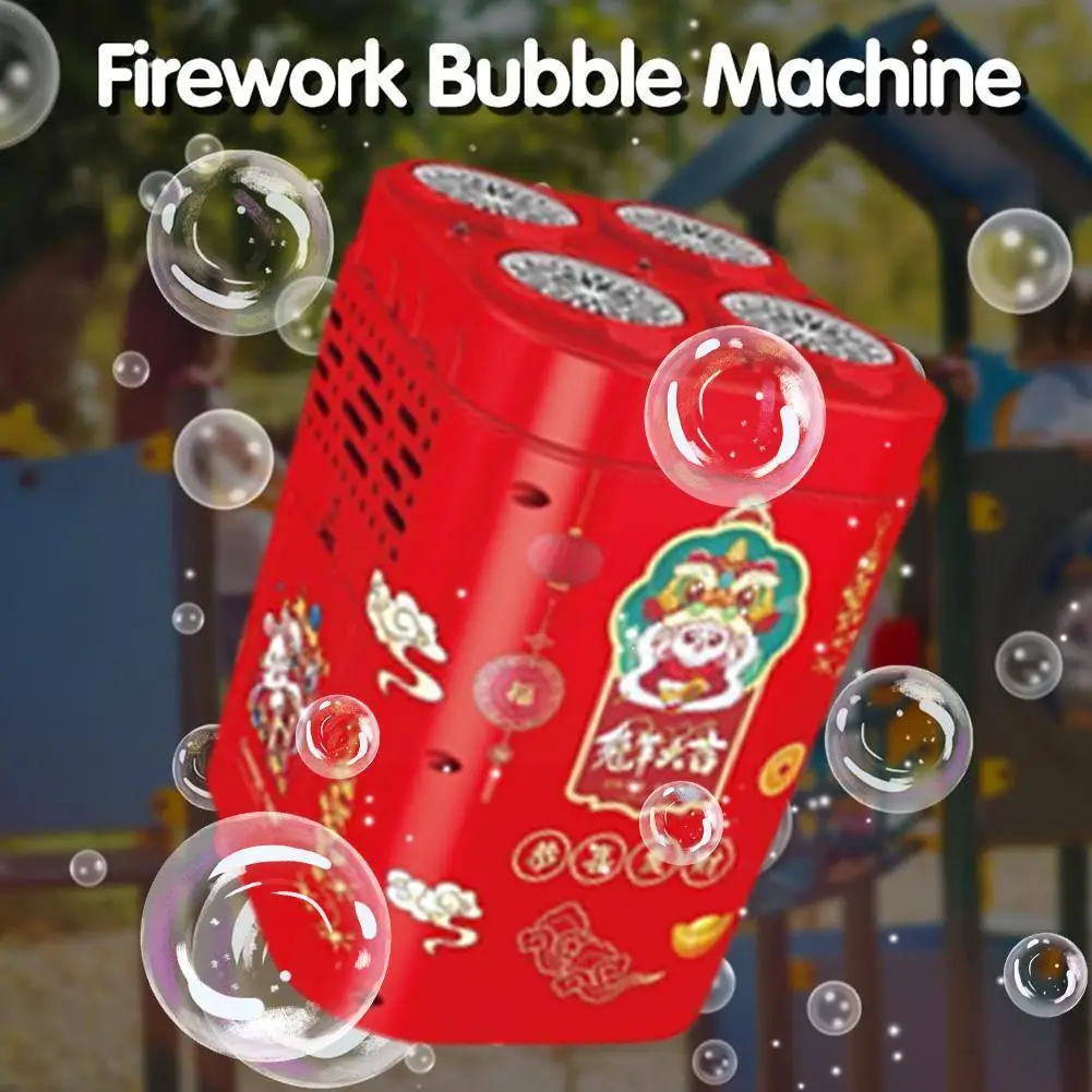 

Automatic Fireworks Bubble Machine With Flash Lights Sounds For Kids Outdoor Toys Pro Party Festival Celebrate Bubble Machi