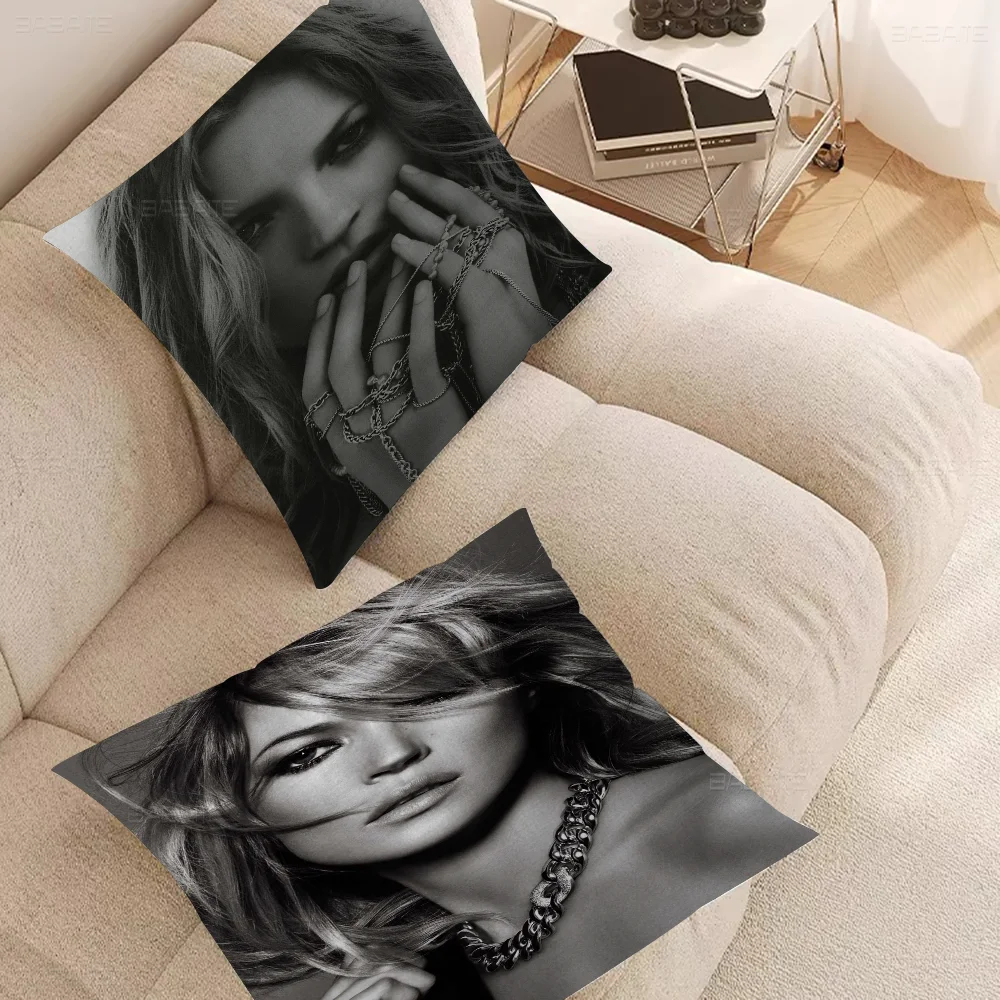Sexy Supermodel Kate Moss 45*45cm Cushion Cover Pillow Decor Pillowcase Home For Couch