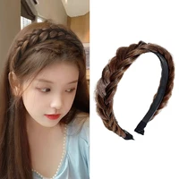 new korea fashion hair band women wig headbands braids girls style hair band head band wig hair accessories