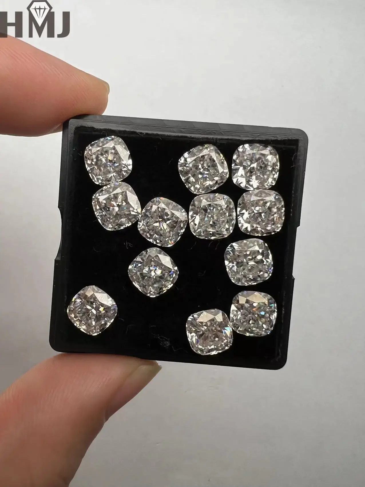 HMJ Муассанит Камень Дробленый лед Cushion Cut VVS1 D Цвет Свободный лабораторный