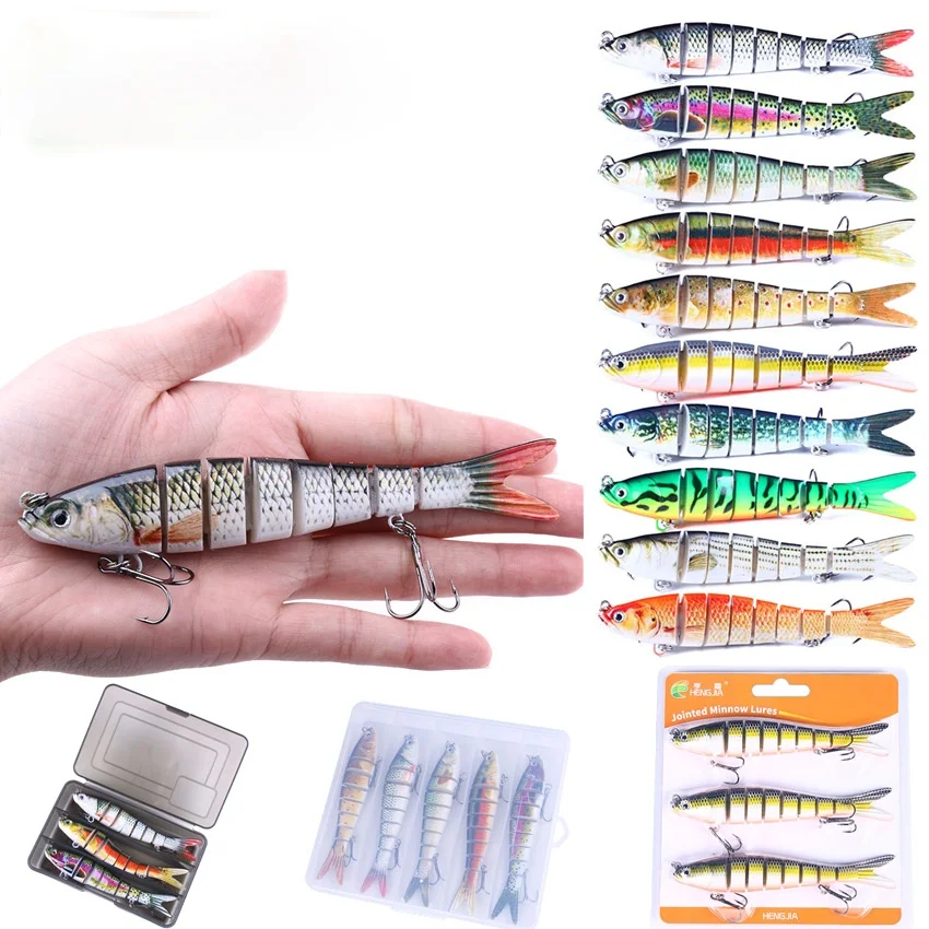 

Luya Knotty Fish 8 Segments 13.7cm-27g- 4# Hook Bionic Hard Bait Color Can Be Customized