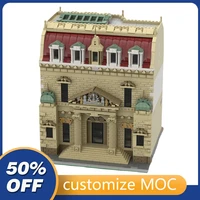 4493pcs customized moc modular court house street view model building blocks bricks children birthday toys christmas gifts