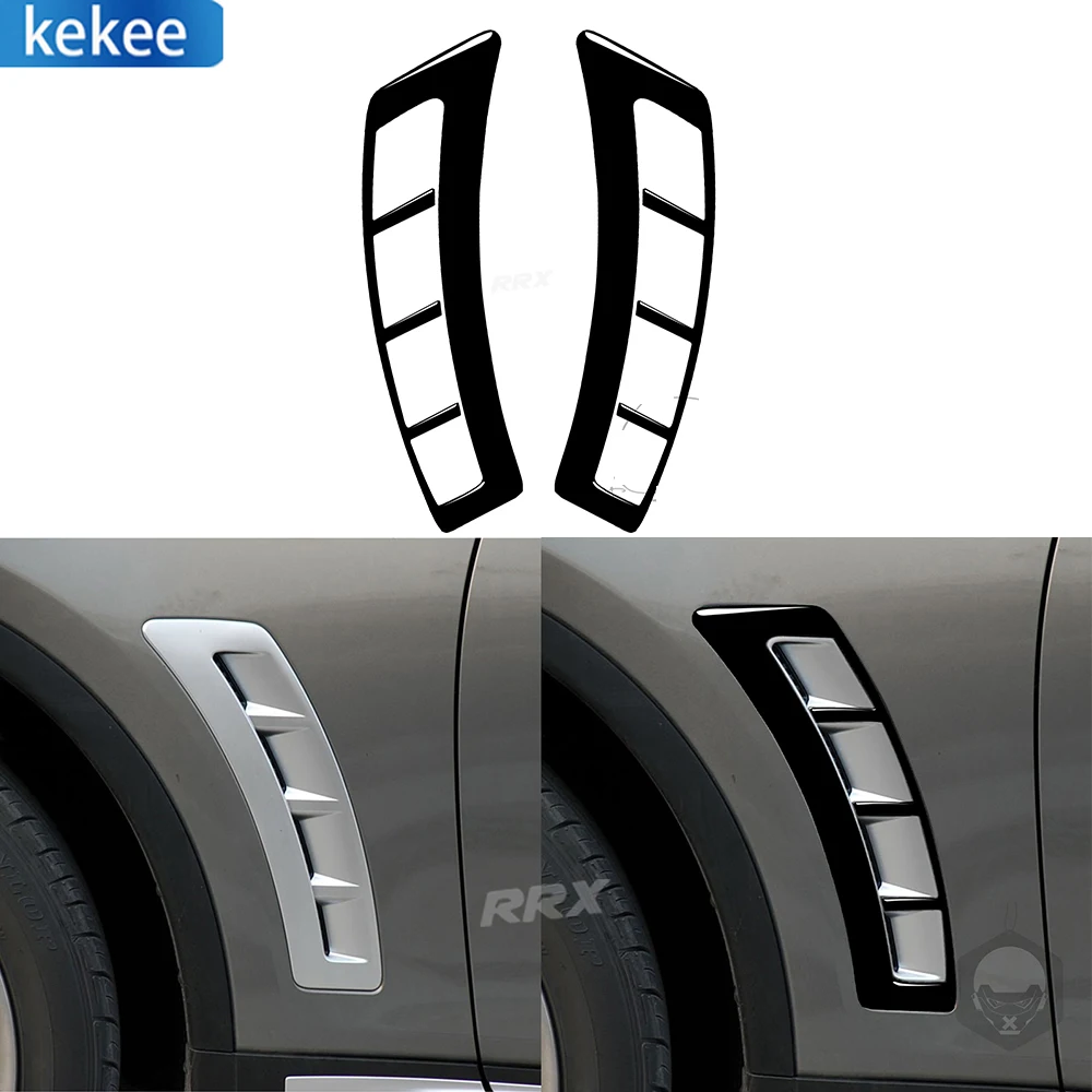 

For Infiniti FX 2009-2013 QX70 14+ Piano Black Car Interior Side Door Fender Air Outlet Cover Decoration Accessories Stickers