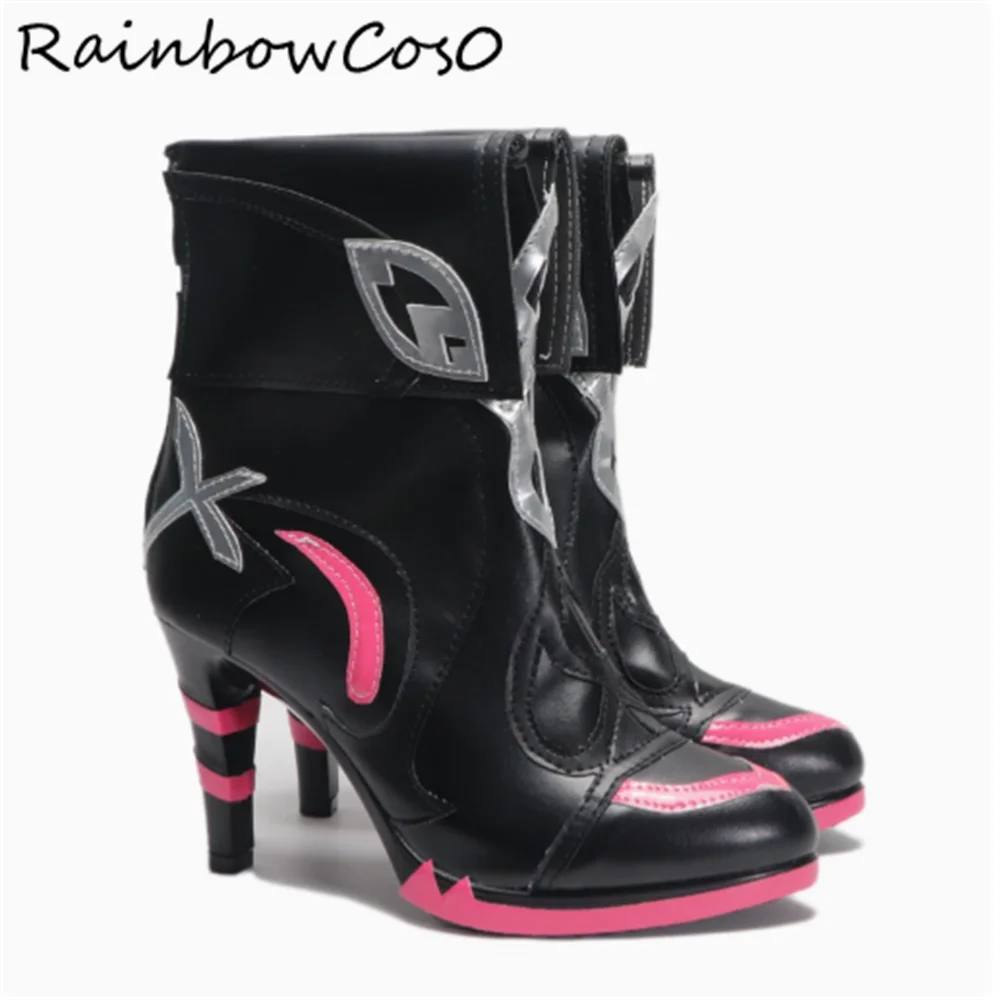 Kaname Madoka Puella Magi Magica Обувь для косплея Сапоги Игра Аниме Вечеринка Хэллоуин RainbowCos0