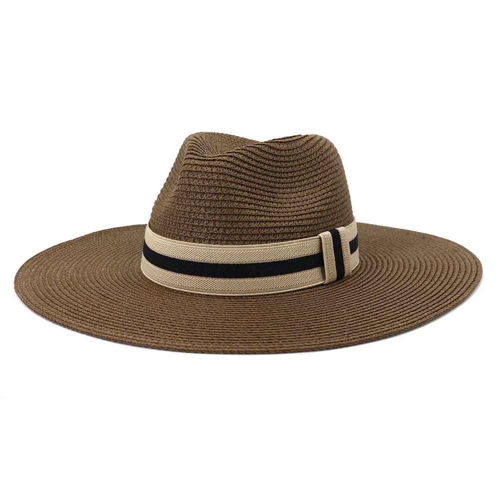 

Шляпа соломенная в ковбойском стиле для мужчин и женщин, уличная Панама с большими полями, ковбойская рыцарская шляпа в западном стиле