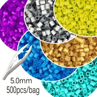 5mm 500pcs perler fuse beads pearly iron beads for kids hama magic beads diy puzzles high quality handmade gift toy pixel art