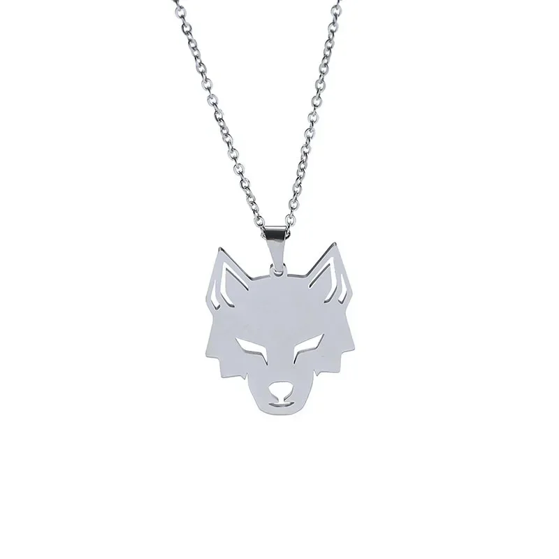 Ожерелье с волчьей головой для мужчин и женщин