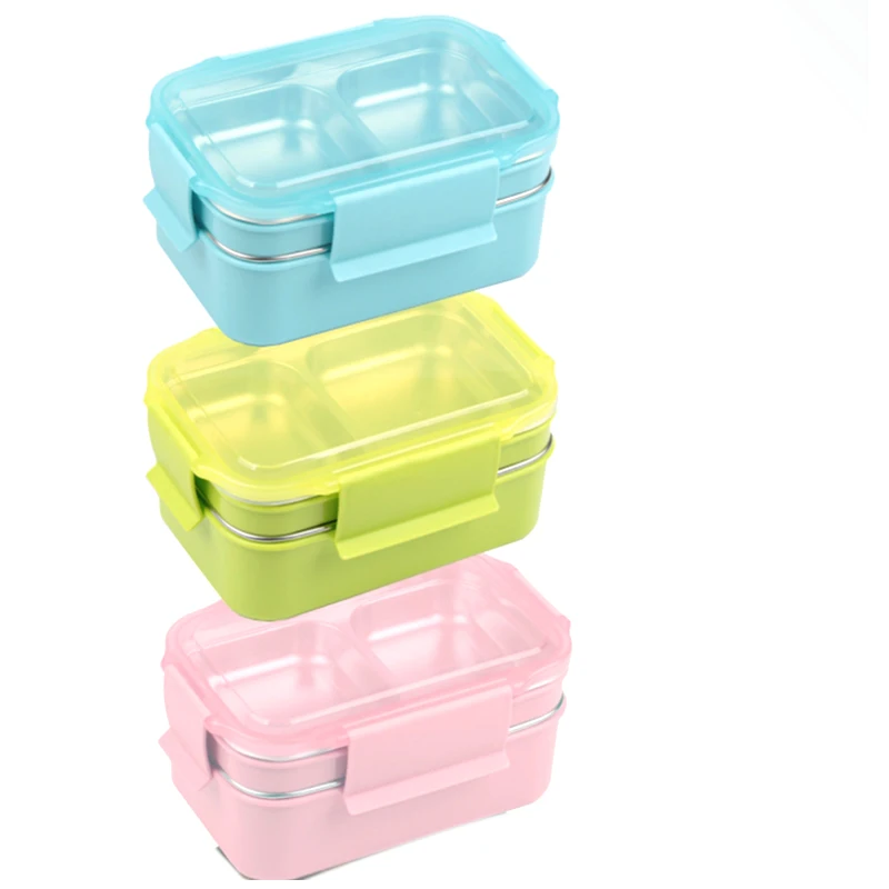 

Kids Adult Lunch Box Double Layer Water Injection Heating 304 Stainless Steel Student Bento Box Lunchbox Container