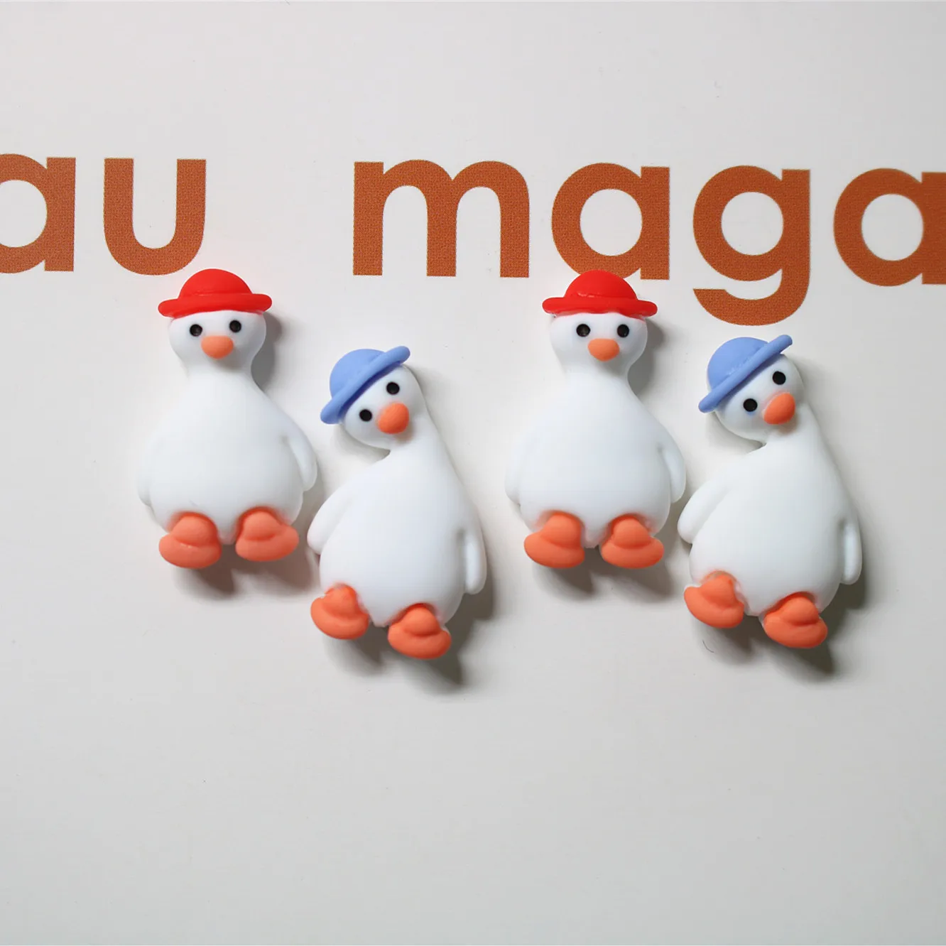 5 шт. милые мини-серии кабошоны из смолы с плоской задней частью мультфильма утка