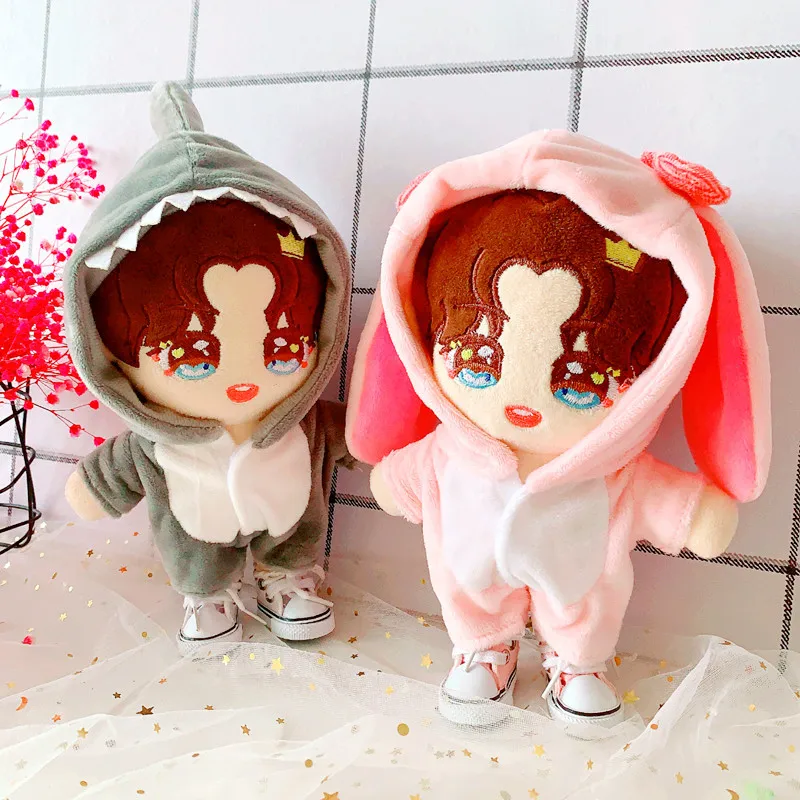 

Cute Clothing bodysuit shark unicorn rabbit pajamas suit for EXO Doll 20cm Handmade Doll Clothes DollS Accessories Gift clothes