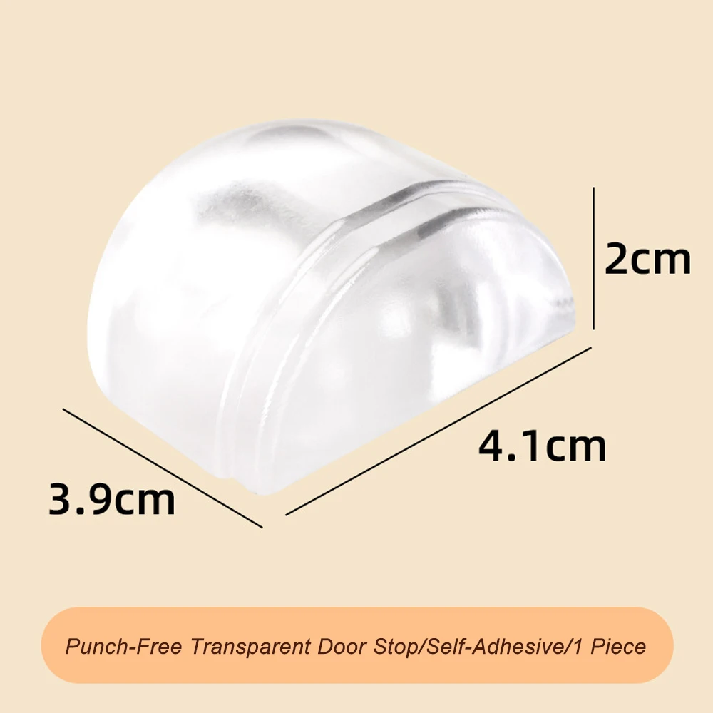 

Прозрачный дверной стопор, бытовая дверная ручка, дверная ручка с защитой от столкновений, настенная бесшумная, без перфорации, суперэластичная, самоклеящаяся