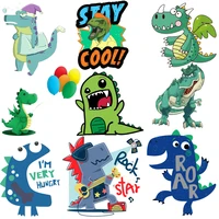 dinosaur cartoon patches child cartoon patches washable diy iron on transfers accessory decoration clothes patches gift for kids