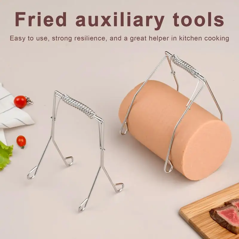 Зажимы для барбекю кухонные щипцы из нержавеющей стали в форме крючка с сильным