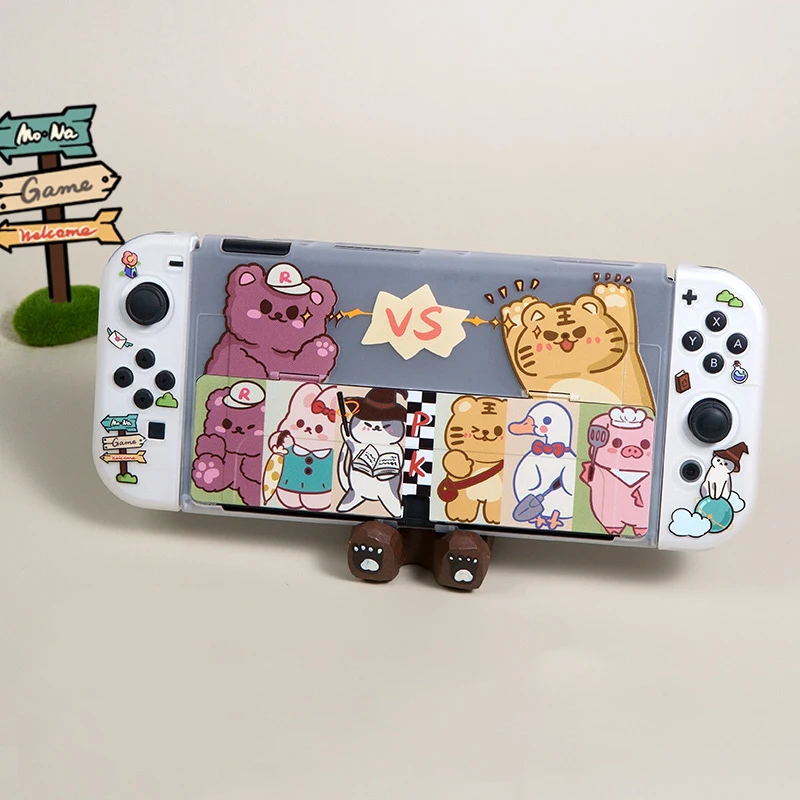 

Animal Fighting Shell for Nintendo Switch OLED Protective Case Hard PC Cover JoyCons Controller Game Housing For Switch OLED