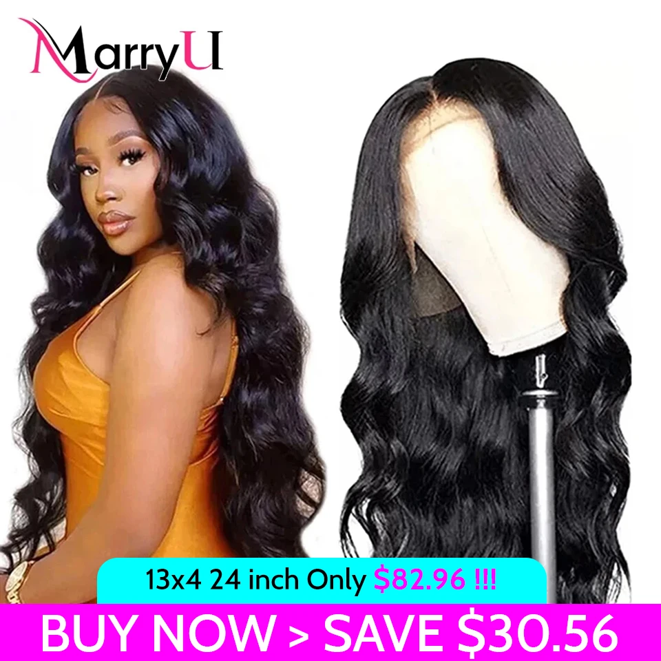 MARRYU 13x4 13x6 HD Transparent Lace Front Wig 32inch Brazil