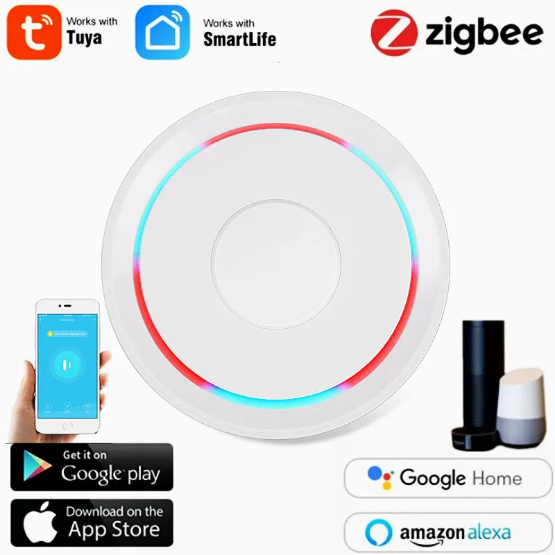 

Zigbee Tuya Smart Gateway Hub,Smart Home Bridge Smart Life Remote Control Home Devices,Voice Work With Alexa Google Home