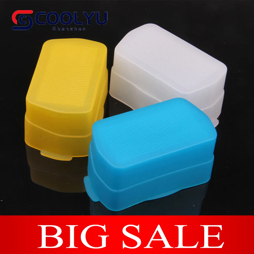 3 colours Blue Yellow White Flash Diffuser for Canon 580EX 580EX II YN-560 YN-568 YN565 JY680A Godox TT685 V850II V860 TT520II