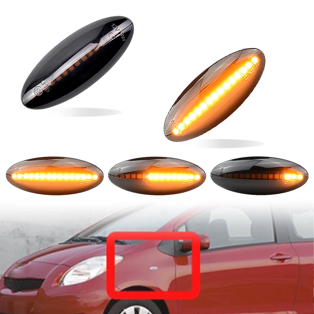 

Для Toyota Yaris P90 2005 2006 2007 2008 2009 2010 2011 2012 2013 последовательный светодиодный индикатор боковой габаритный сигнальный светильник