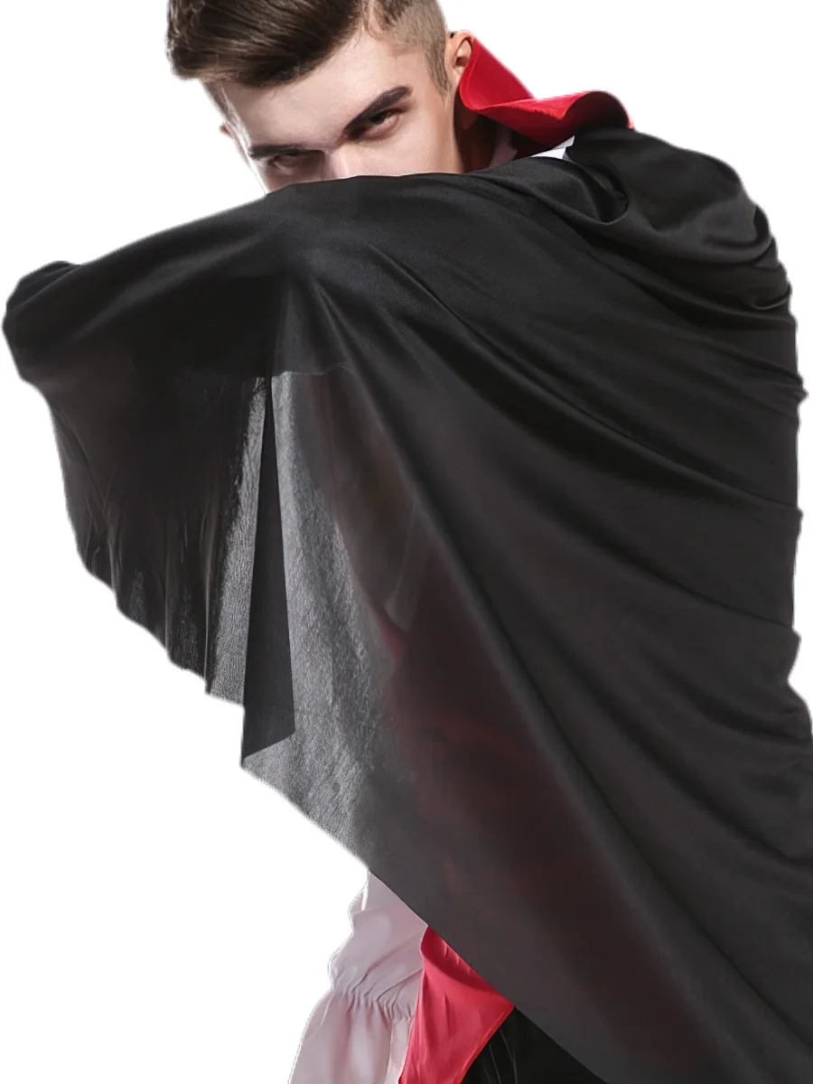 Мужской костюм вампира на Хэллоуин с рубашкой/брюками/жилетом/накидкой мужское