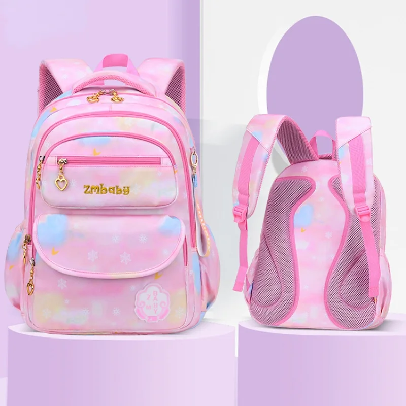 Grade 1-6 Lovely Girls Students Sweet Pink Backpacks New Children Fashion High-capacity Fashion Schoolbags Drop Shipping Hot