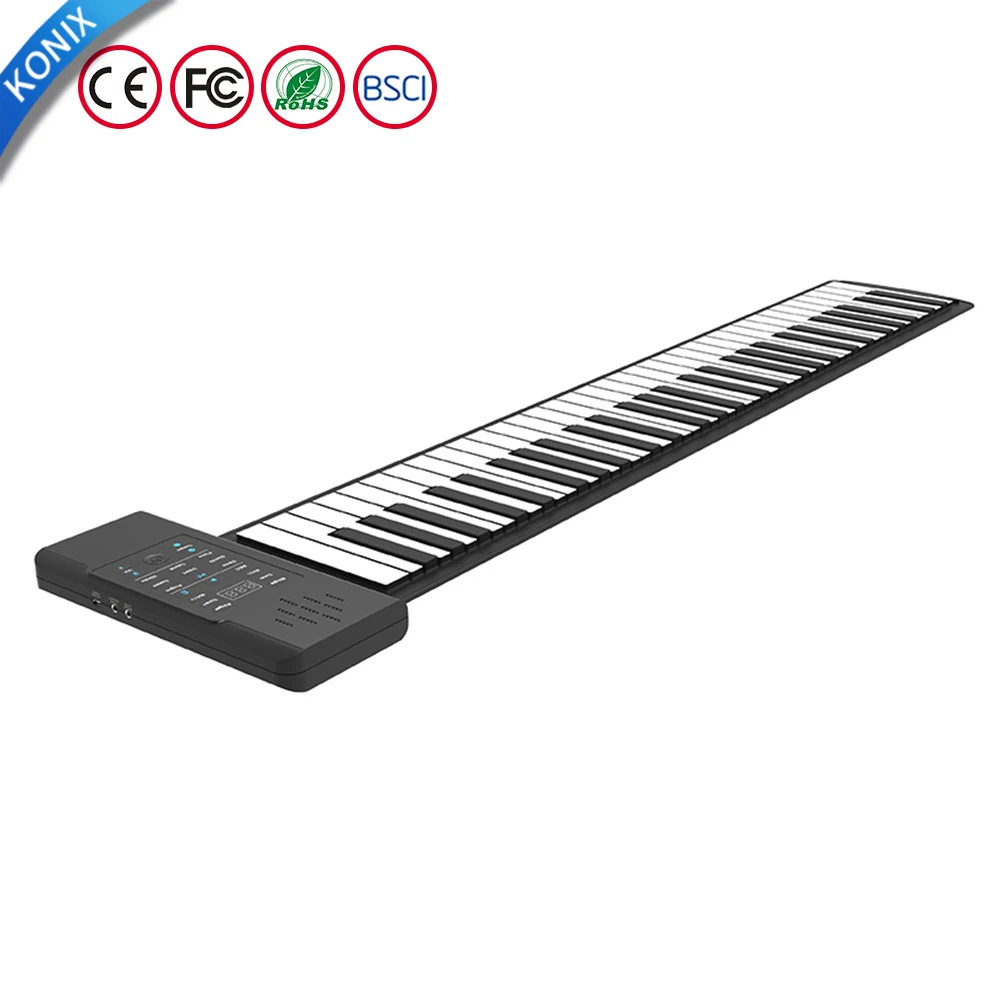 Силиконовое свернутое фортепиано для детей музыкальные инструменты складной