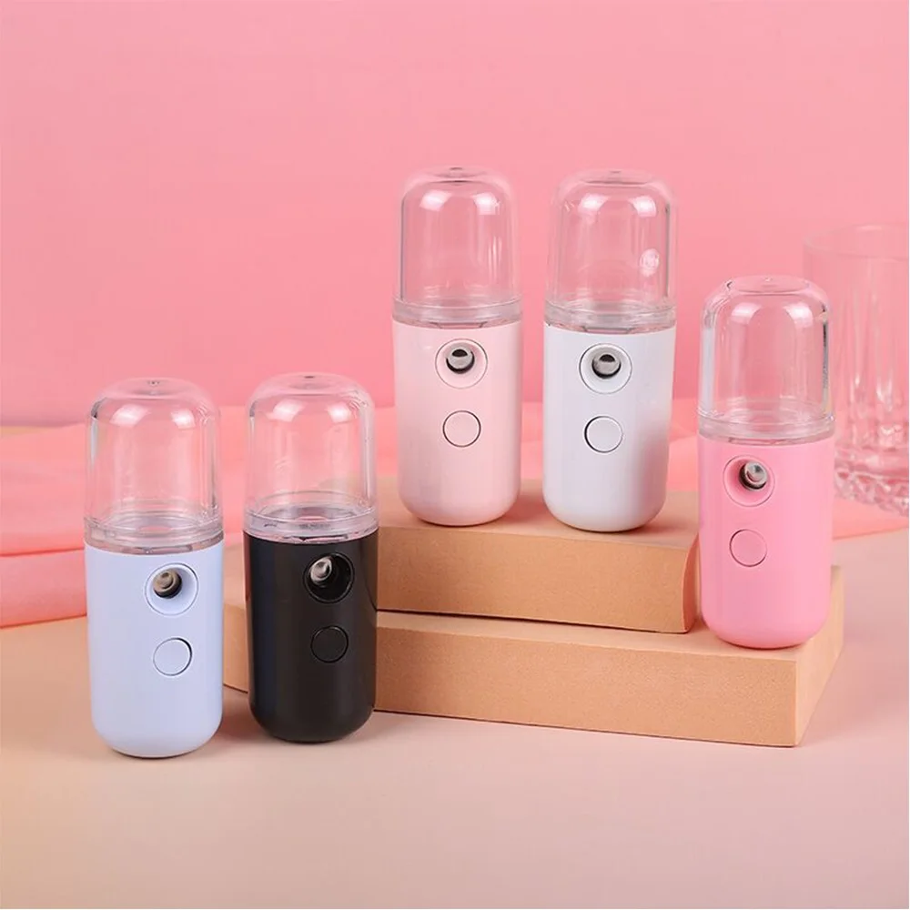 

USB Face Nano Mist Sprayer Mini Facial Humidifier Make Up Skin Moisturizing Hydration Nebulizer Hydrating Nano Spray Steamer