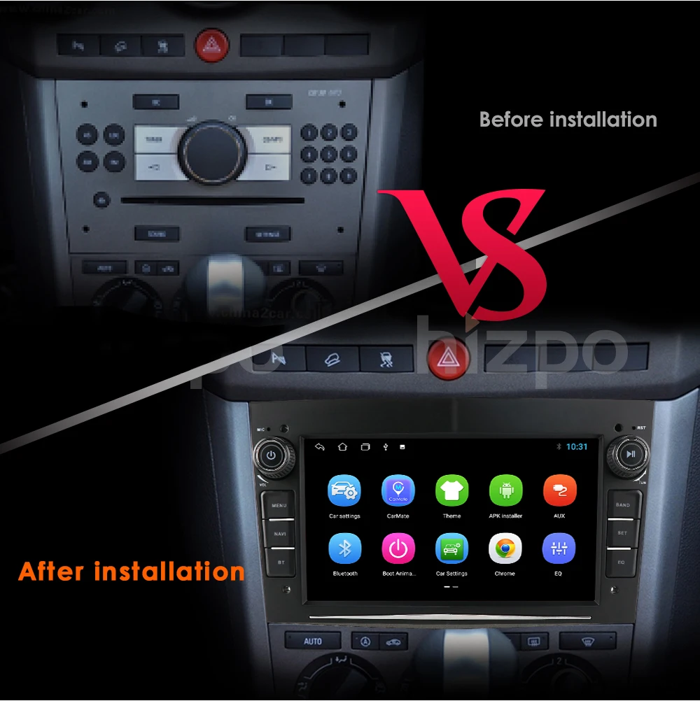 $114.00 Android10 2Din Car GPS Radio Stereo PLAYER for Opel Astra H J 2004 Vectra Vauxhall Antara Zafira Corsa C D Vivaro Meriva Veda BT