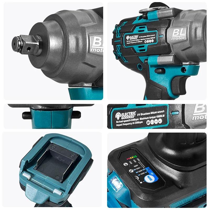 Электрическая богиня бесщеточная дрель крутящий момент 1000N M беспроводной