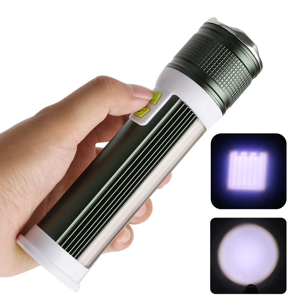 

COB T6 USB Перезаряжаемый фонарик, водонепроницаемый износостойкий Рабочий фонарь со встроенным аккумулятором для активного отдыха