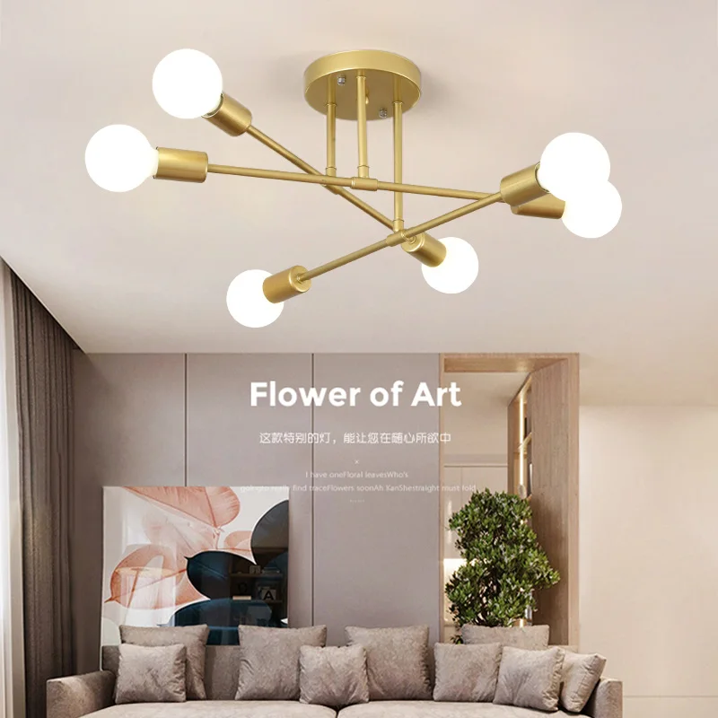 Nordic LED Ceiling Light Modern Iron Creative Glass Ball Home Living Room Restaurant Study Lighting Gold Hallway Bedroom Lamp |
