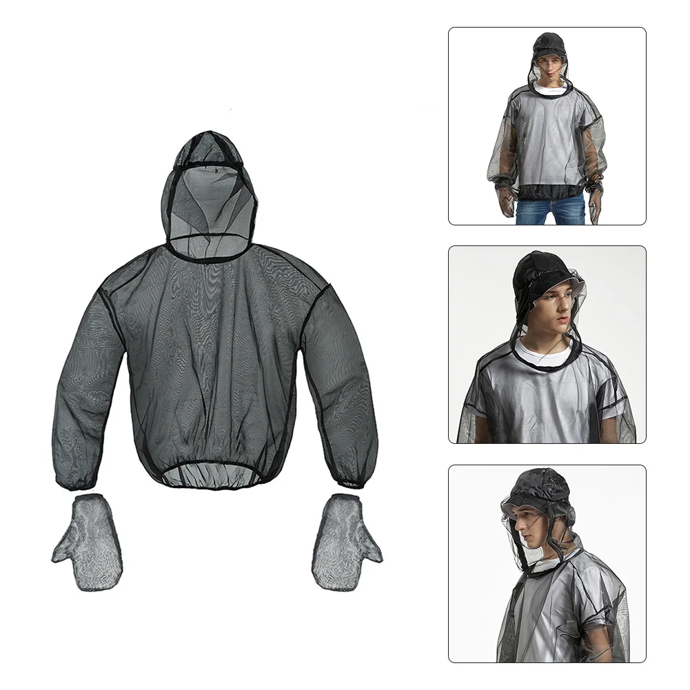 

Outdoor Survival Anti Mosquito Clothes Camping Mosquito Repellent Top Summer Fishing Clothing Mesh Bee Insects Repellent Shirt