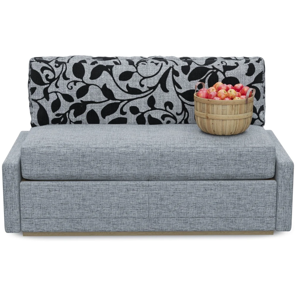 Диван кухонный Смартикул Малье Флауэрс со спальным местом серая рогожка | Мебель