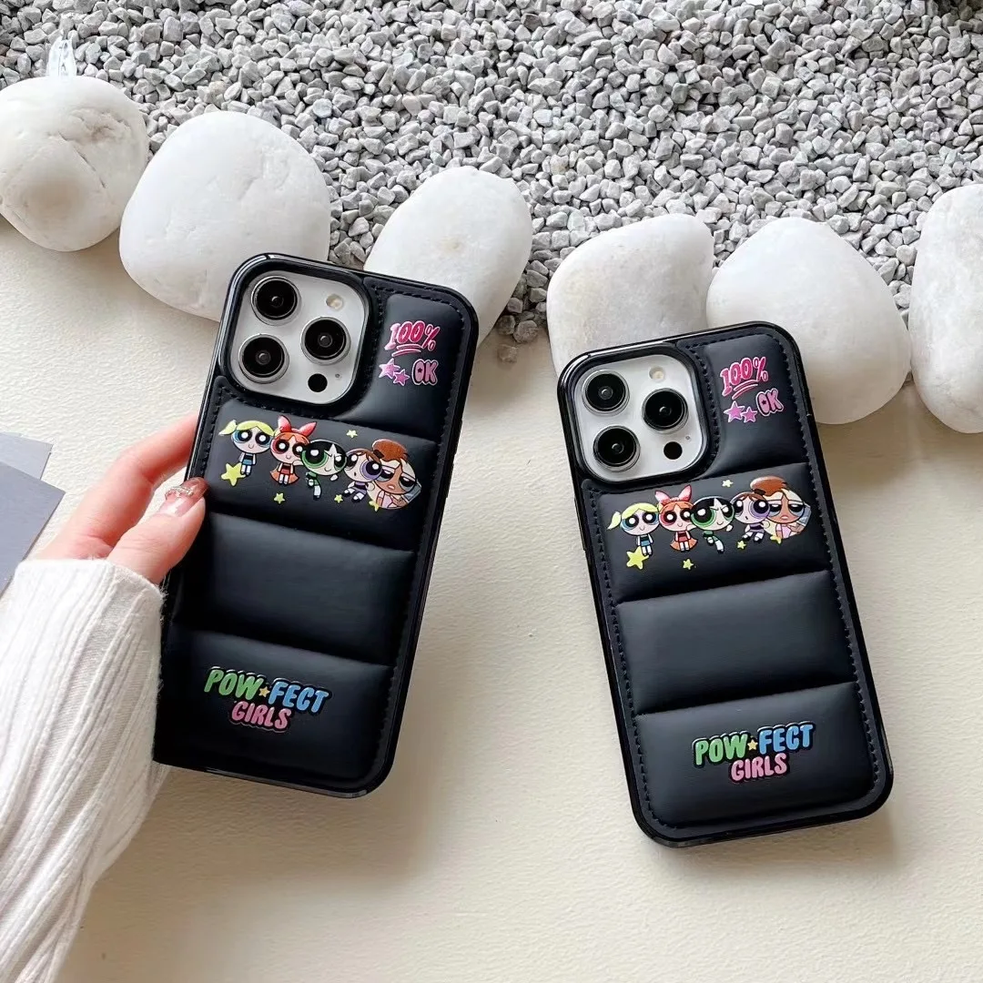 

Cute Powerpuffs Girlss Phone Cases For iPhone 14 13 12 11 Pro Max XR XS MAX 8 X 7 New Black Back Cover