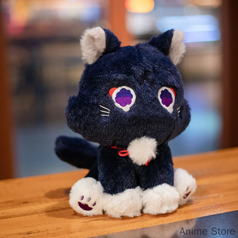 

25CM 2023 New Anime Genshin Impact Wanderer Balladeer meow kawaii cat cute figure Plush toys model doll Pillow ornaments gifts