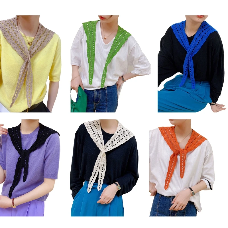 

Fashion Women Scarves Small Shawl Spring Crochet Spring Soft Polyester Cloak
