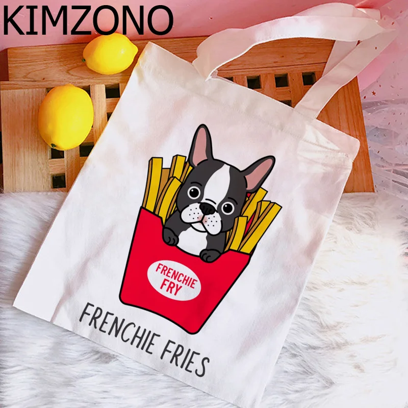 

Сумка для покупок с французским бульдогом, многоразовая сумка, многоразовые сумки, многоразовые сумки, boodschappentas reciclaje sac fabric