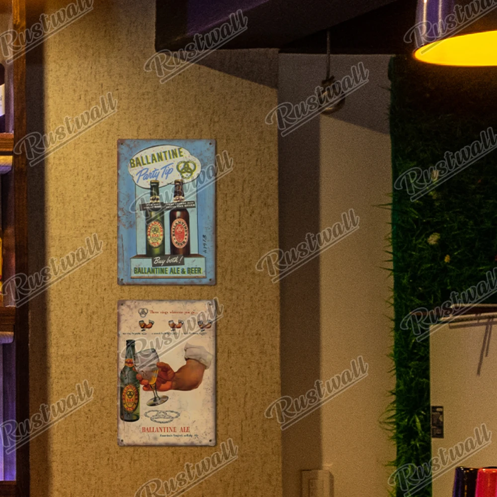 Фото стены ржавчины для любителей пива табличка в винтажном стиле бара и паба 7