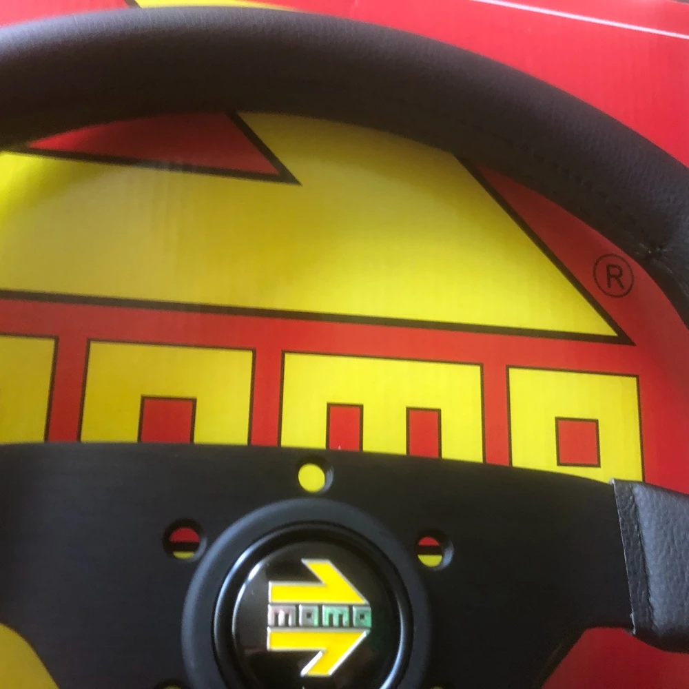 JDM 14-дюймовый гоночный руль MOMO Montecarlo Rally Drift из натуральной кожи Volantes для BMW Toyota Honda