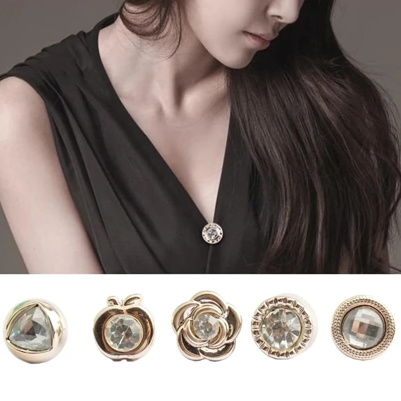 

10/20pcs Fashion Brooch Set Flower Bow Brooches Women Metal Anti-glare Lapel Pin Fixed Clothes Pins Coat Clothing Accessories