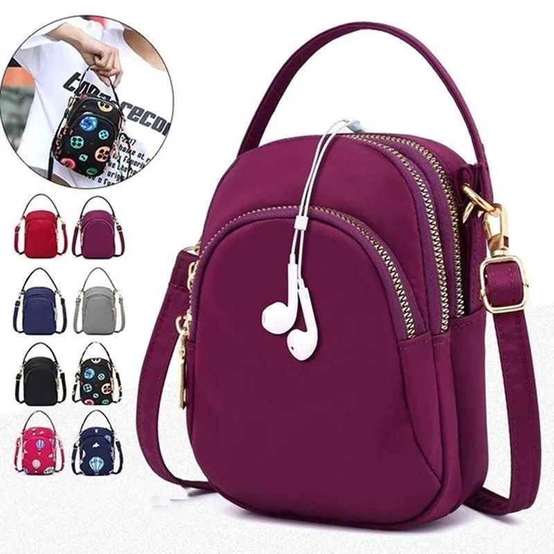 

Fashion Women Crossbody Zipper Mobile Phone Shoulder Bag Lady Female Multifunction Handbag Wrist Purse Crossbody Cell Phone