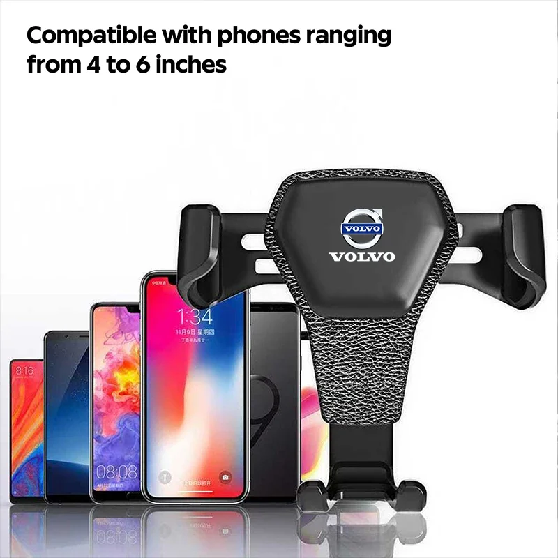 Фото Автомобильный держатель для телефона на воздуховод (GPS-подставка) для Volvo Rdesign V50 S40 S80 XC60 S90 XC90 S60 XC40 C40 S60 V90 EX90 №5