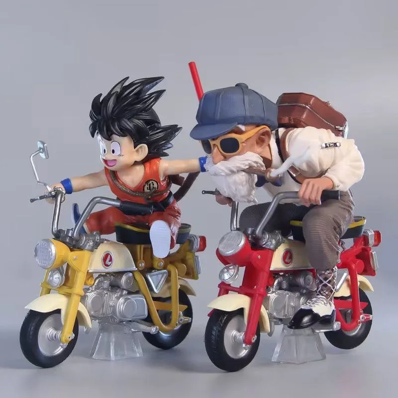

Son Goku Master Roshi Action Figure Dragon Ball Anime gift DBZ Kame Sennin Goku Motorcycle PVC Collectible Model Toy 15cm