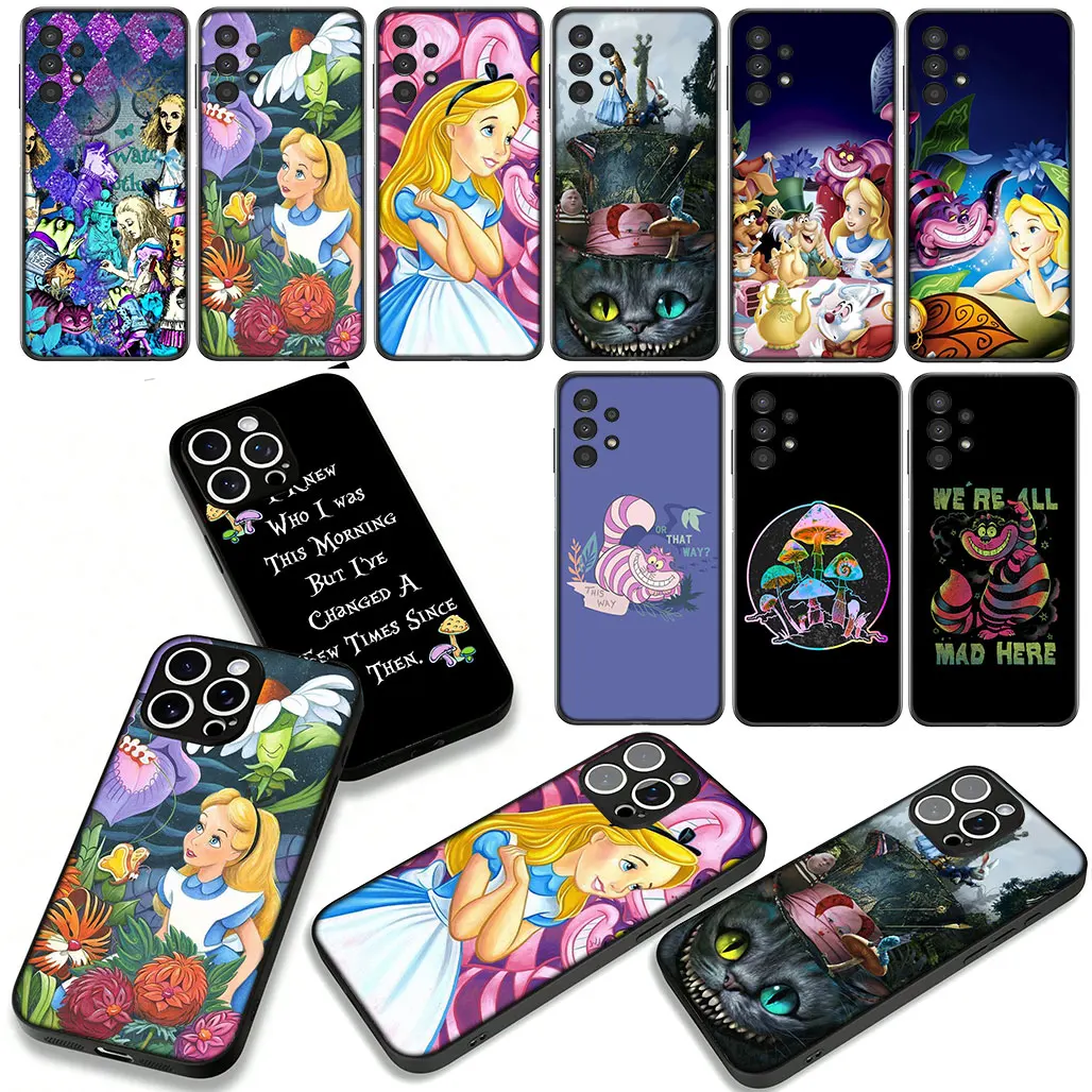 Фото Чехол для телефона Xiaomi Poco F6 F7 Ultra F5 F3 X7 X6 X5 X3 NFC M7 M6 Pro C75 C65 C71 C61 Чехол Cat Alice in Wonderland Cute №2