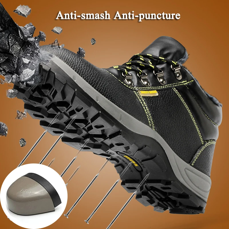 Мужские защитные туфли с защитой от проколов легкие неразрушаемые дышащие