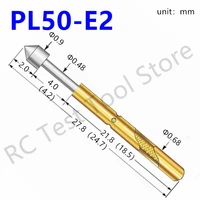 pl50 e spring test probe pl50 e2 durable brass test probe sleeve length 27 8mm convenient safety spring test probe 100pcs