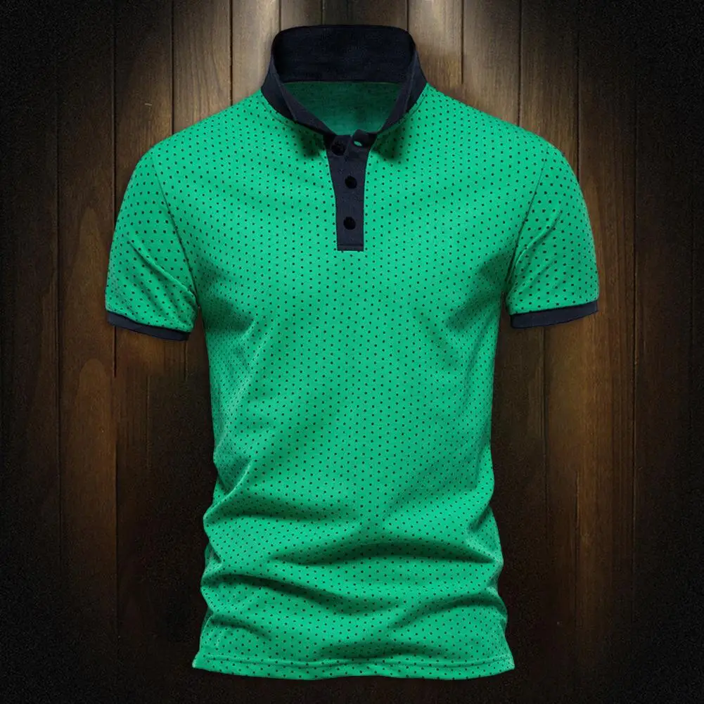 

Мужская Повседневная рубашка, дышащая поглощающая пот Однотонная рубашка свободного кроя с короткими рукавами, летняя рубашка на пуговицах, топ для мужчин