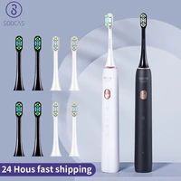 ultrasonic electric toothbrush usb charge rechargeable ipx7 waterproof automatic smart whitening tooth brushes head 3