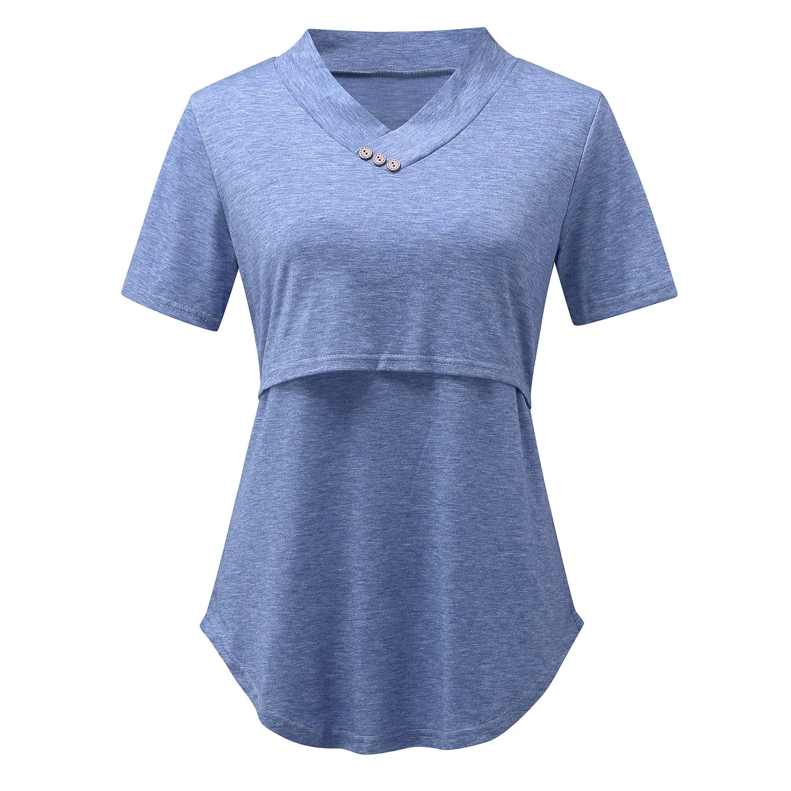 Топ женский с коротким рукавом для беременных Повседневная Туника грудного